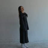 Unfixed Collar Dress (Black)