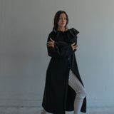 Unfixed Collar Dress (Black)