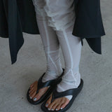 Stretch Nylon Stirrup Leggings (White)