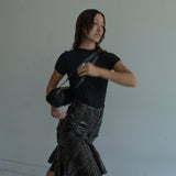 Flame Mini Skirt (Black/Orange)