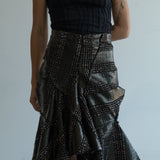 Flame Mini Skirt (Black/Orange)