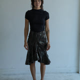 Flame Mini Skirt (Black/Orange)