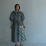 Plaid Cascade Top (Black Plaid)