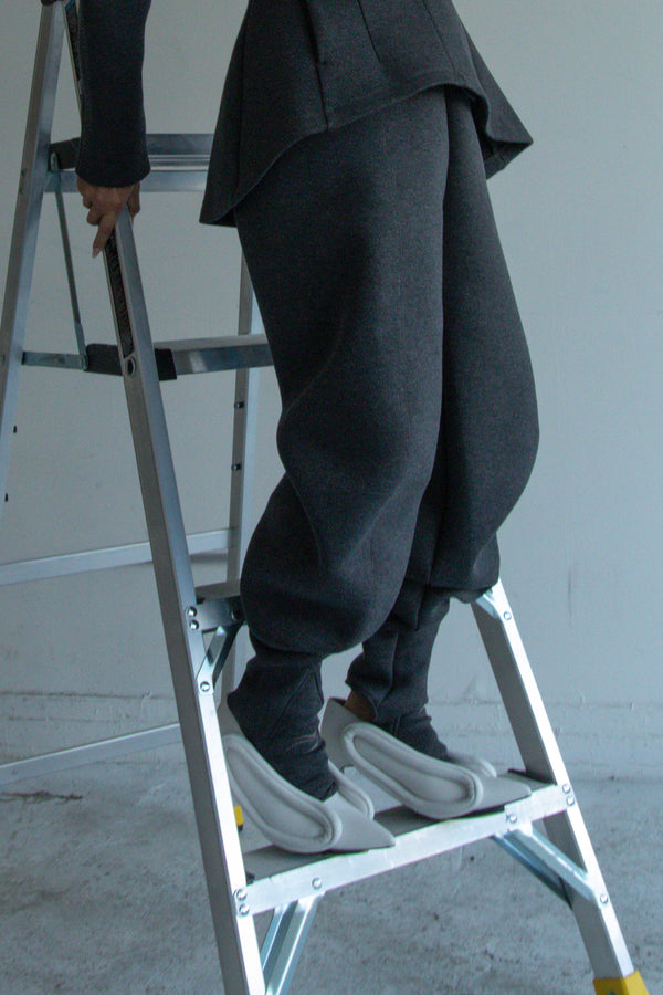Double Jersey Stirrup Trousers (Grey)