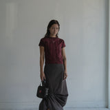 Mineral Dye Baby Tee (Wine)