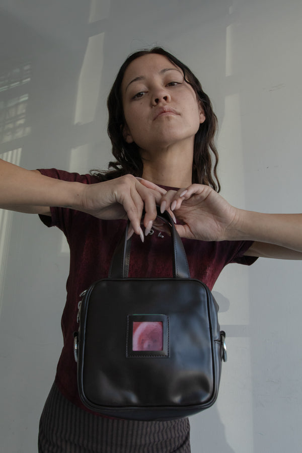Portrait Slot Mini Square Bag