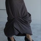 Duvet Skirt (Brown Stripe)