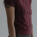 Mineral Dye Baby Tee (Wine)