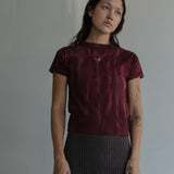 Mineral Dye Baby Tee (Wine)