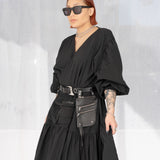 Utility Wrap Dress (Onyx)