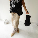 Patch Pocket Leather Belt (Black)