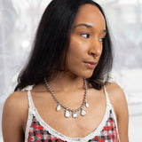 5 Charm Necklace (Mixed Pearls)