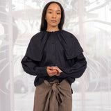 Tiny Pleats Collar Shirt (French Linen)