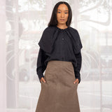 Tiny Pleats Collar Shirt (French Linen)