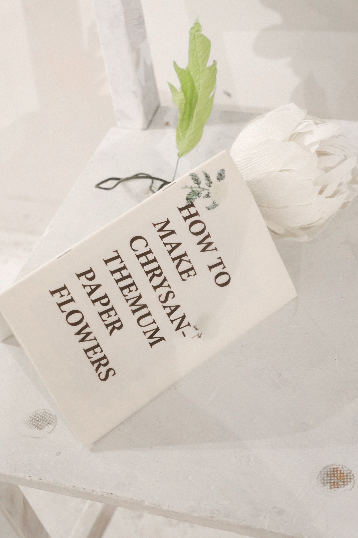 Chrysanthemum Paper Flowers Zine