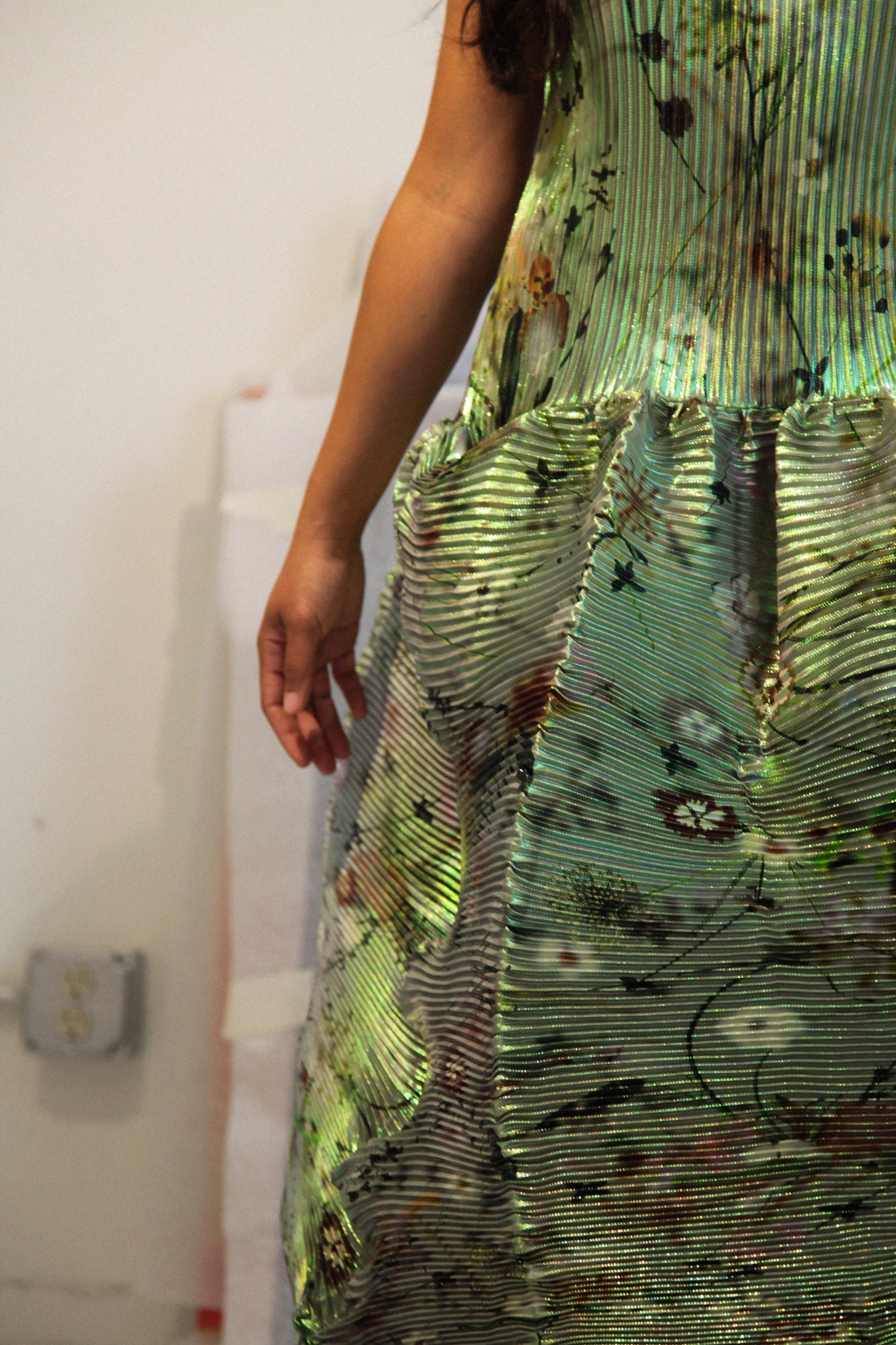 Moon Pleated Dress (Iridescent Frances)