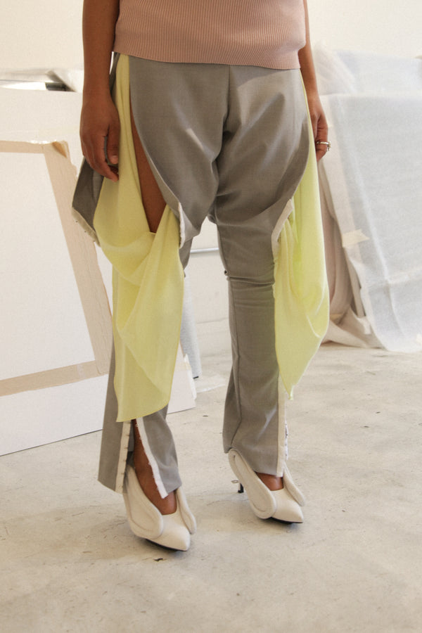 Slash Trousers w/ Scarves