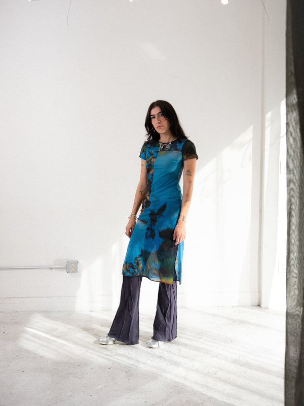 Apple Tree Mesh Midi Dress