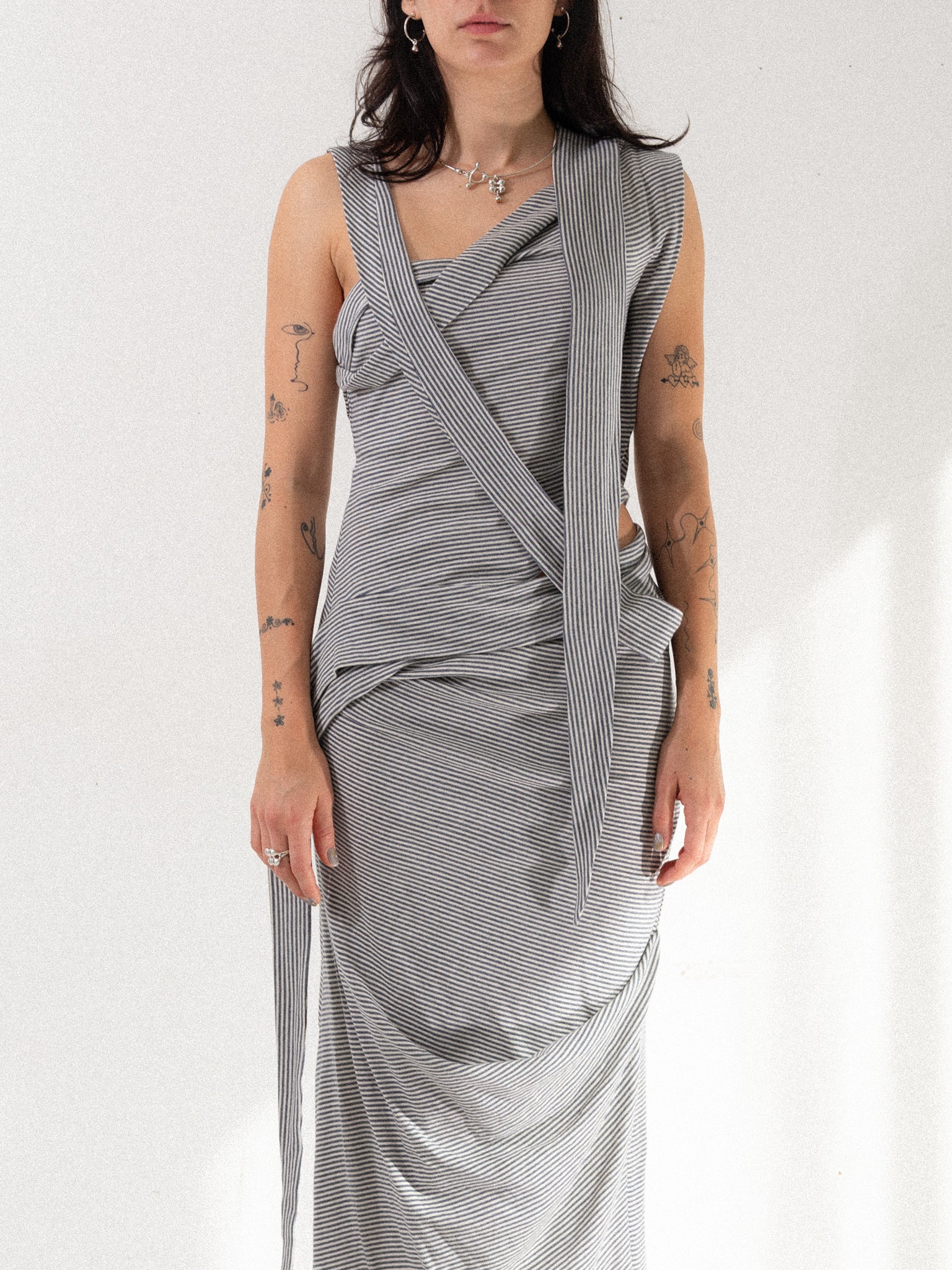 Antro Striped Dress (Gray)