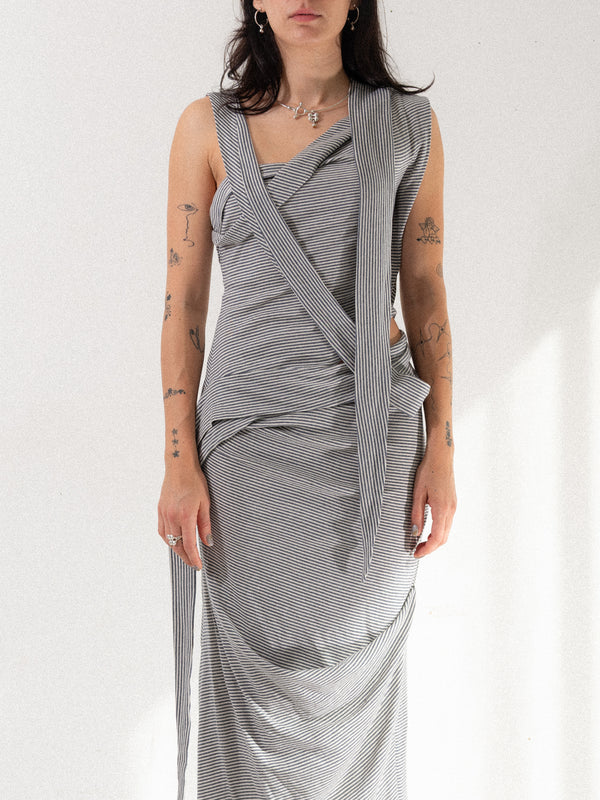 Antro Striped Dress (Gray)