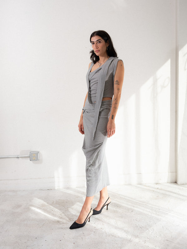 Antro Striped Dress (Gray)