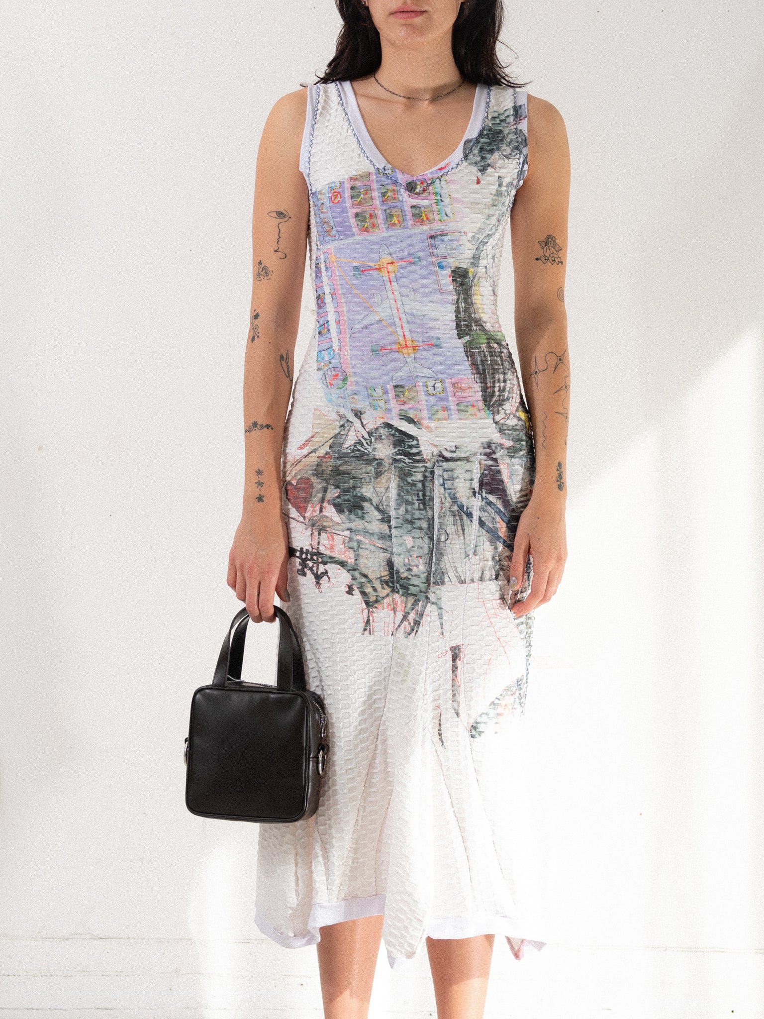 Waffle Knit Dress (Lilac/Plane)