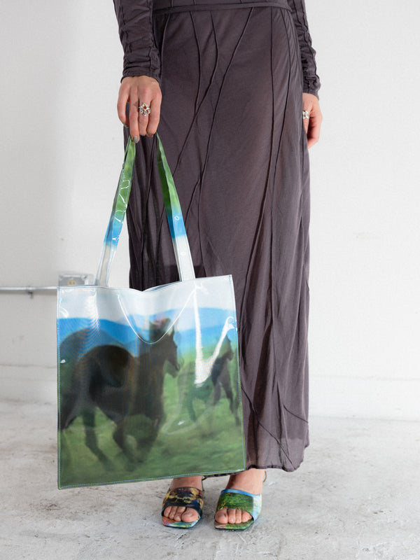 Lenticular Strappy Mule Heels (Landscape)