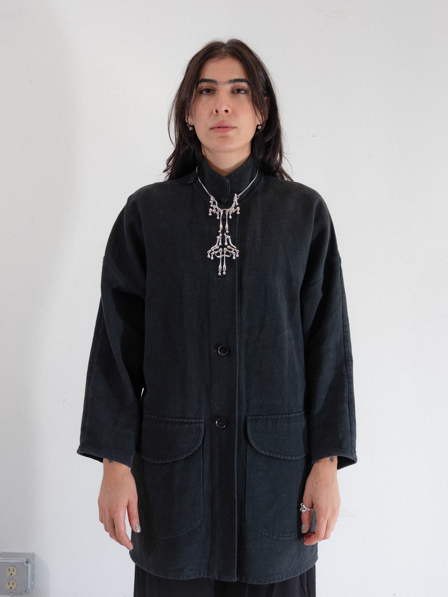 Dolman Sleeve Collared Jacket