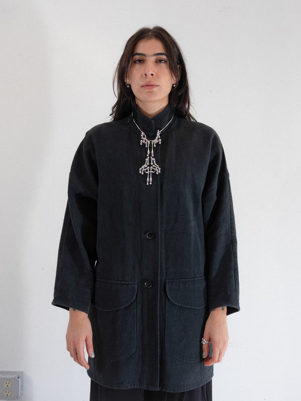 Dolman Sleeve Collared Jacket