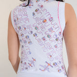 Zip Up Sleeveless Mock Neck