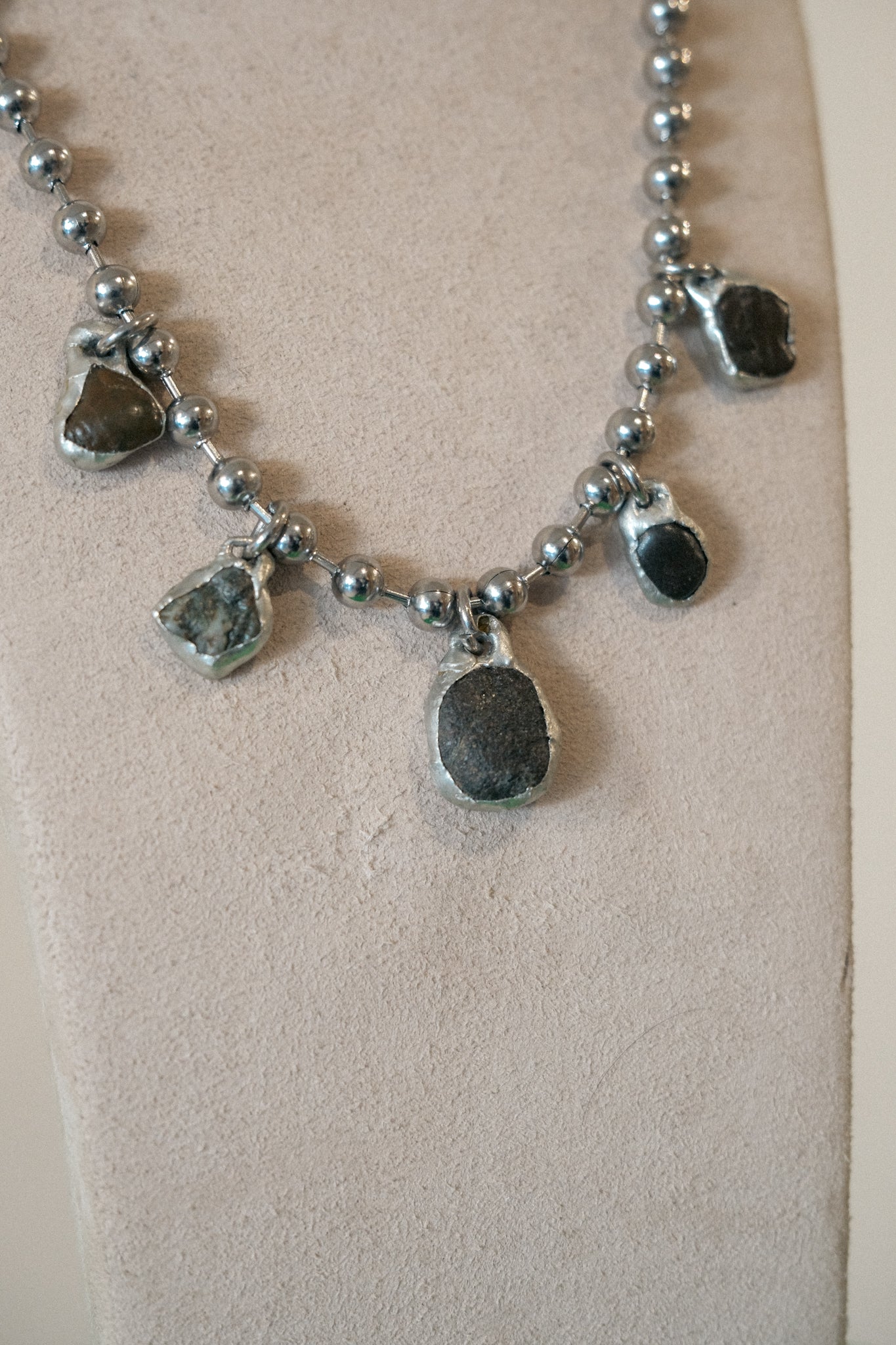 5 Charm Necklace (Alameda Beach Stones)