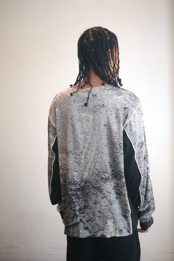 Sharjah Dust Double V-Neck Silk Top