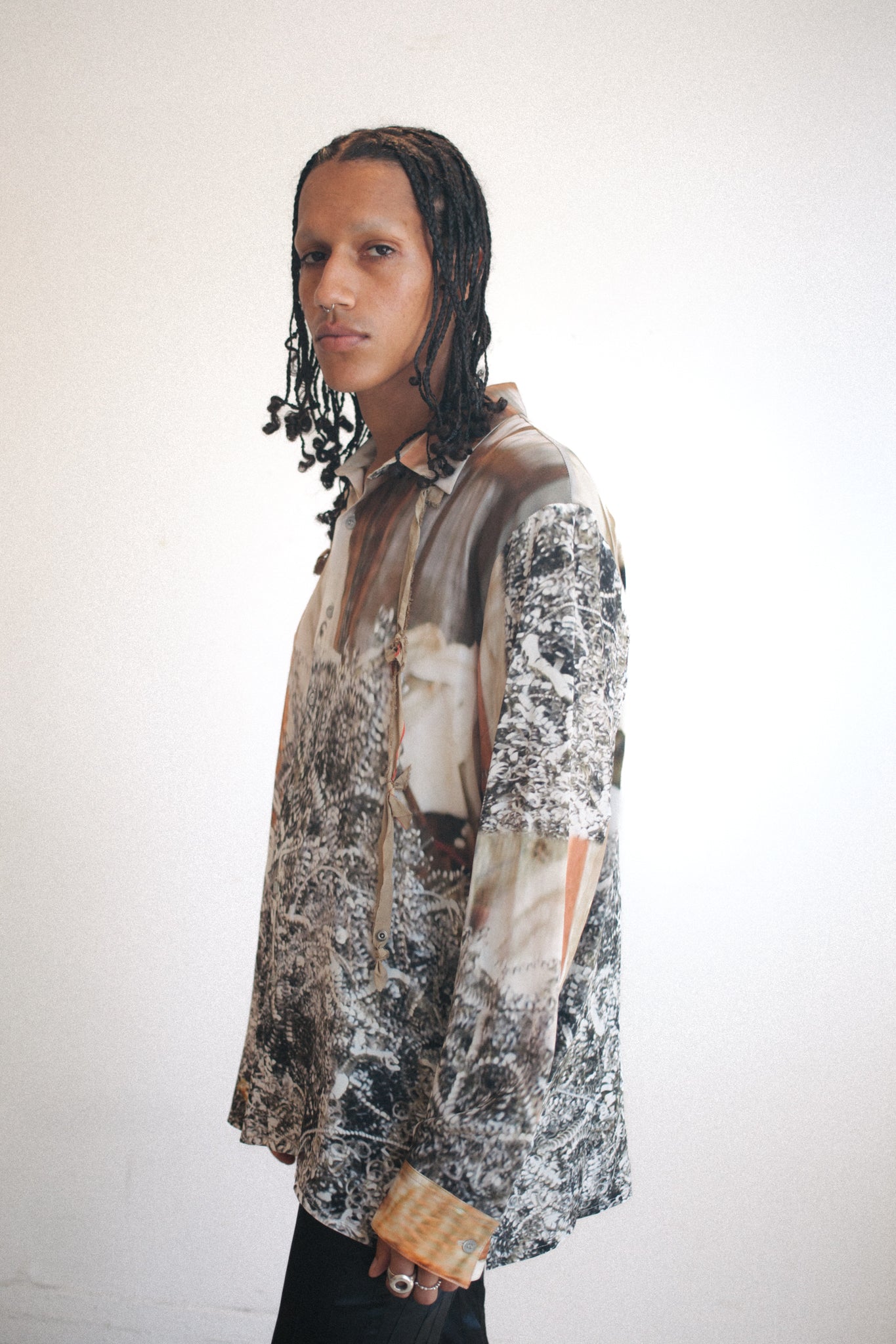 Sharjah Metal Scrap Silk Shirt