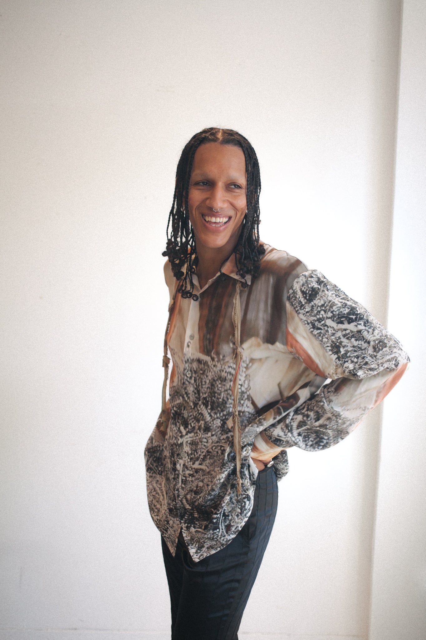 Sharjah Metal Scrap Silk Shirt