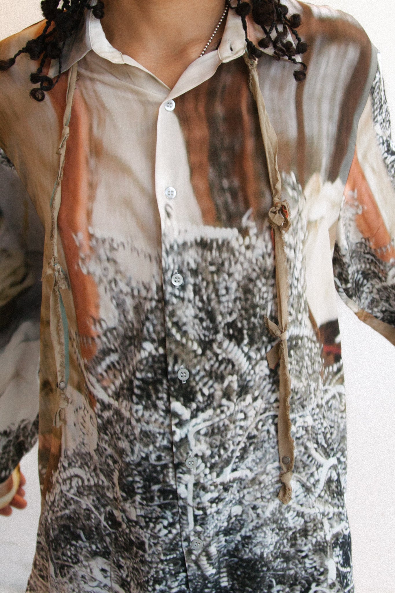 Sharjah Metal Scrap Silk Shirt