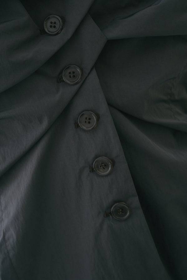 "Observer" Nylon Sleeveless Jacket (Gray)