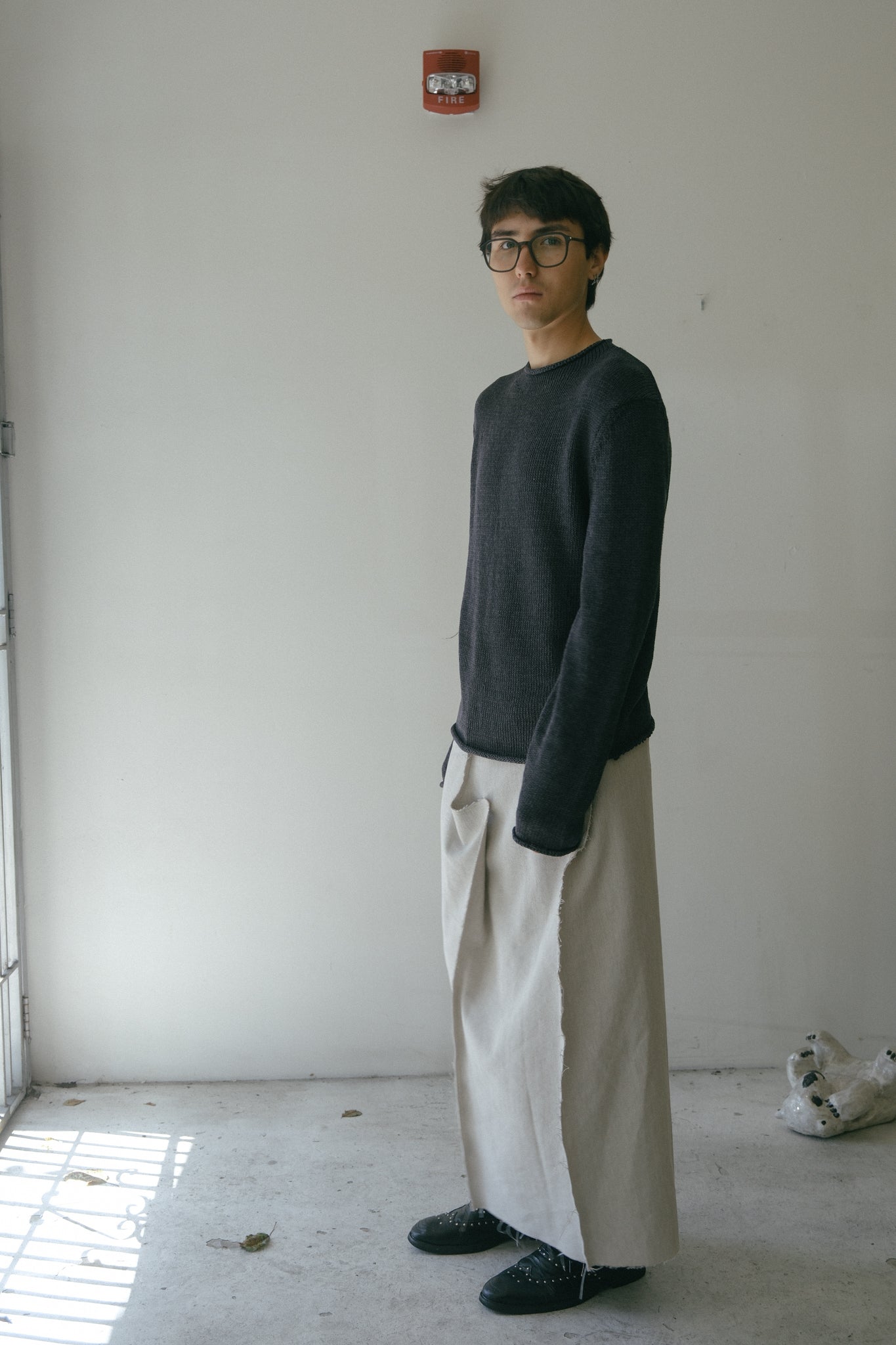 Trousers Skirt (Light Gray)
