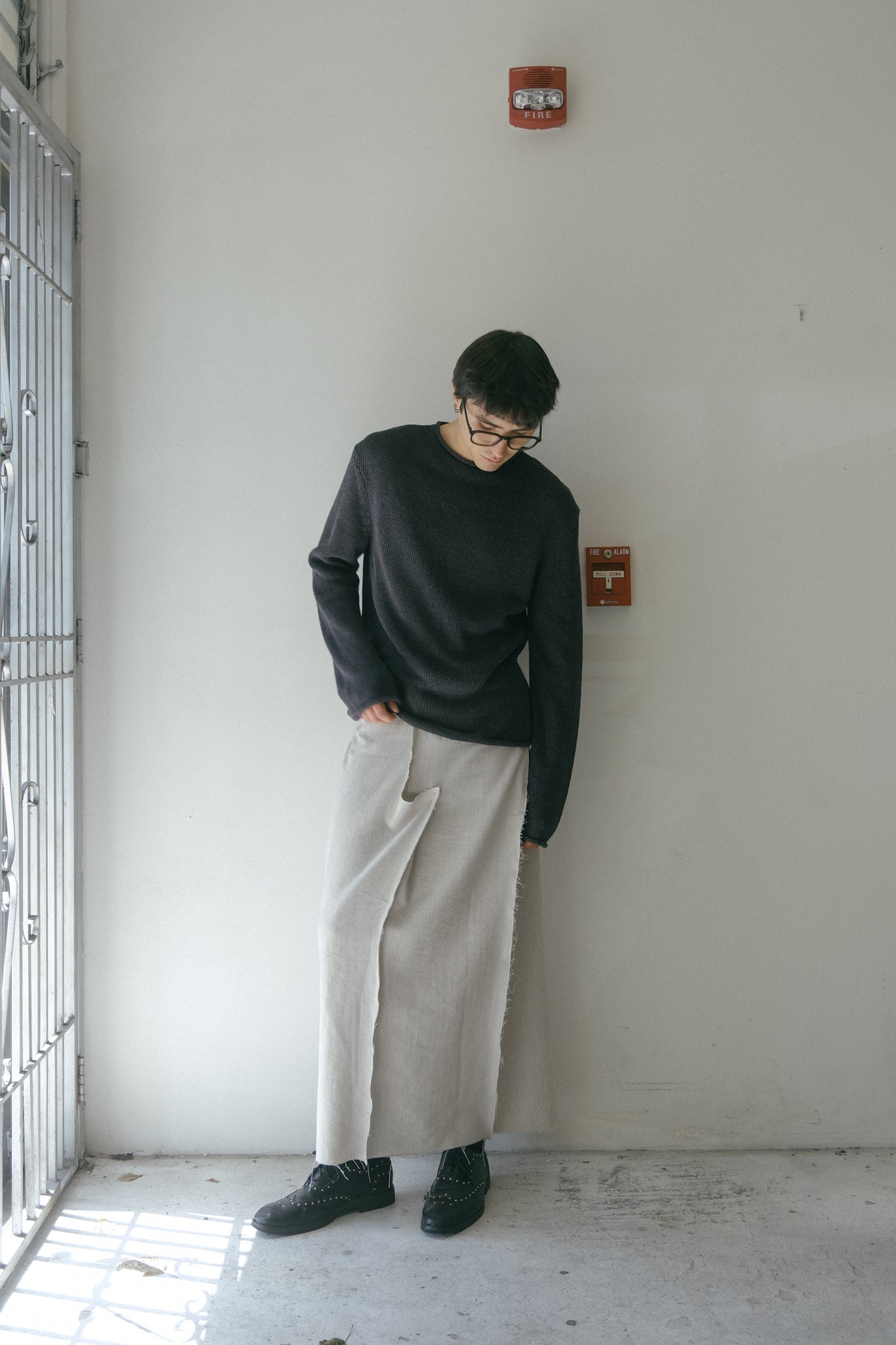 Trousers Skirt (Light Gray)