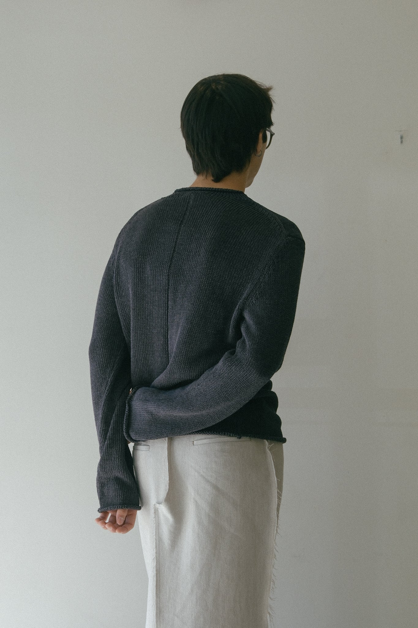 Paper Yarn Pullover (Charcoal)