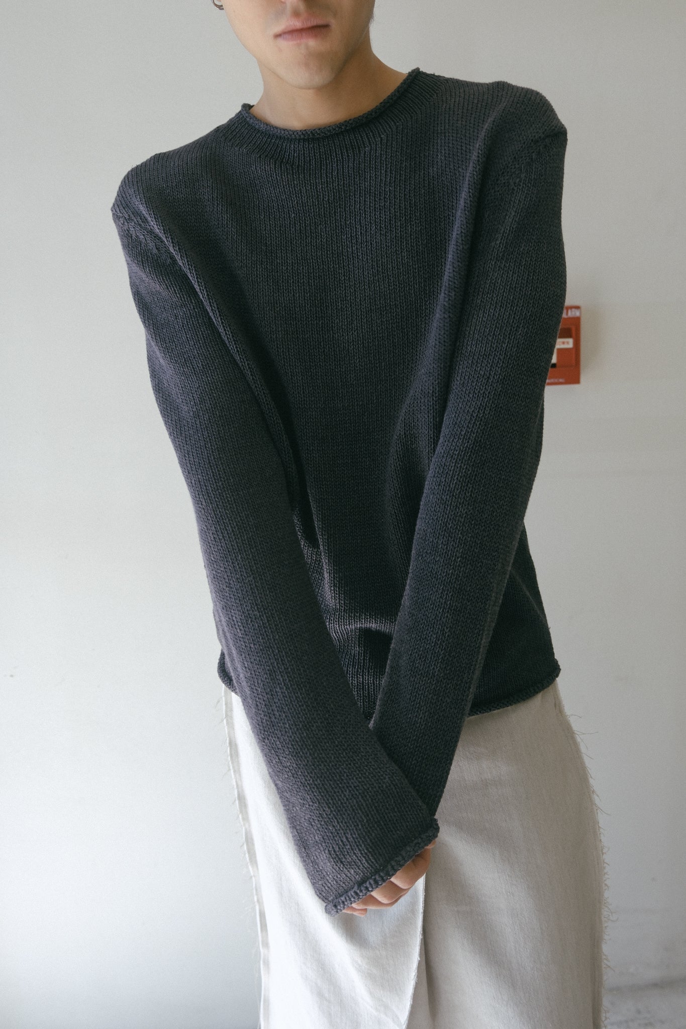 Paper Yarn Pullover (Charcoal)