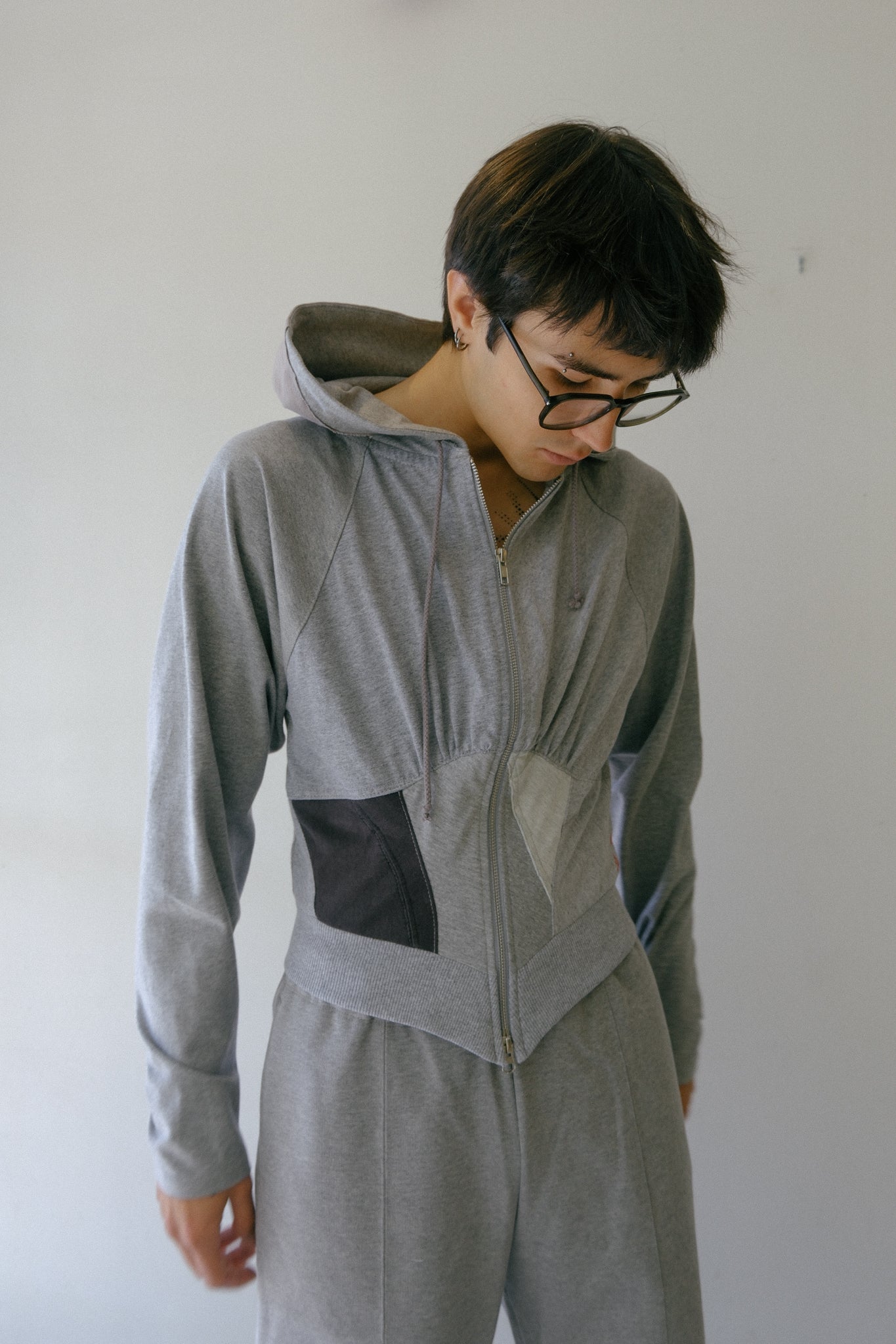 Maverick Patchwork Hoodie (Gray)