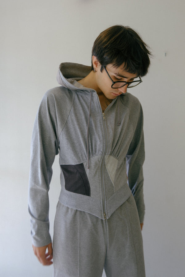 Maverick Patchwork Hoodie (Gray)
