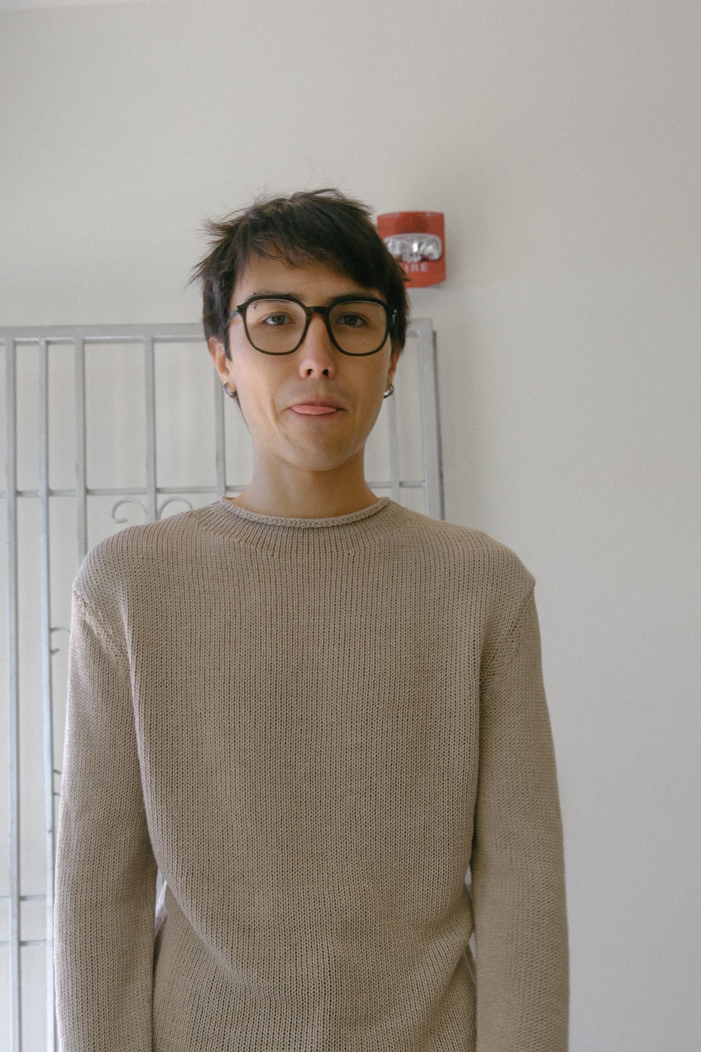 Paper Yarn Pullover (Beige)