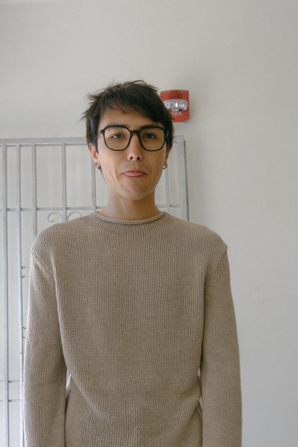 Paper Yarn Pullover (Beige)