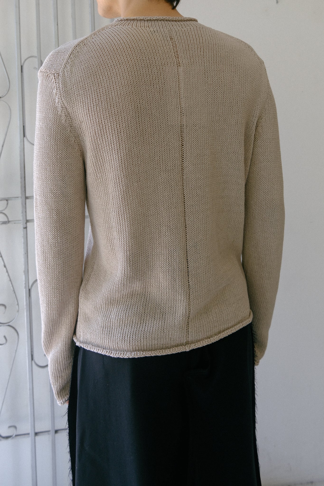 Paper Yarn Pullover (Beige)