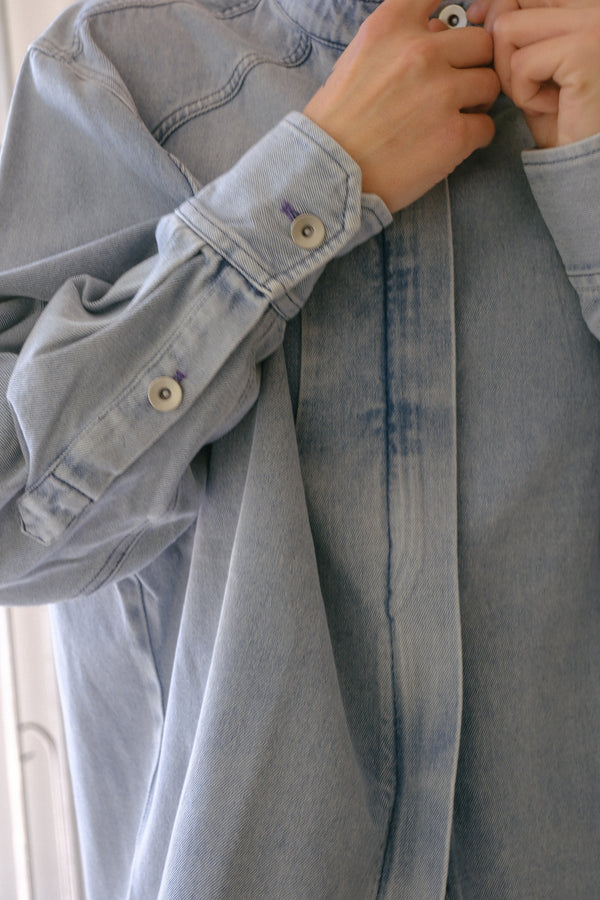 Washed Denim Long Sleeve Shirt