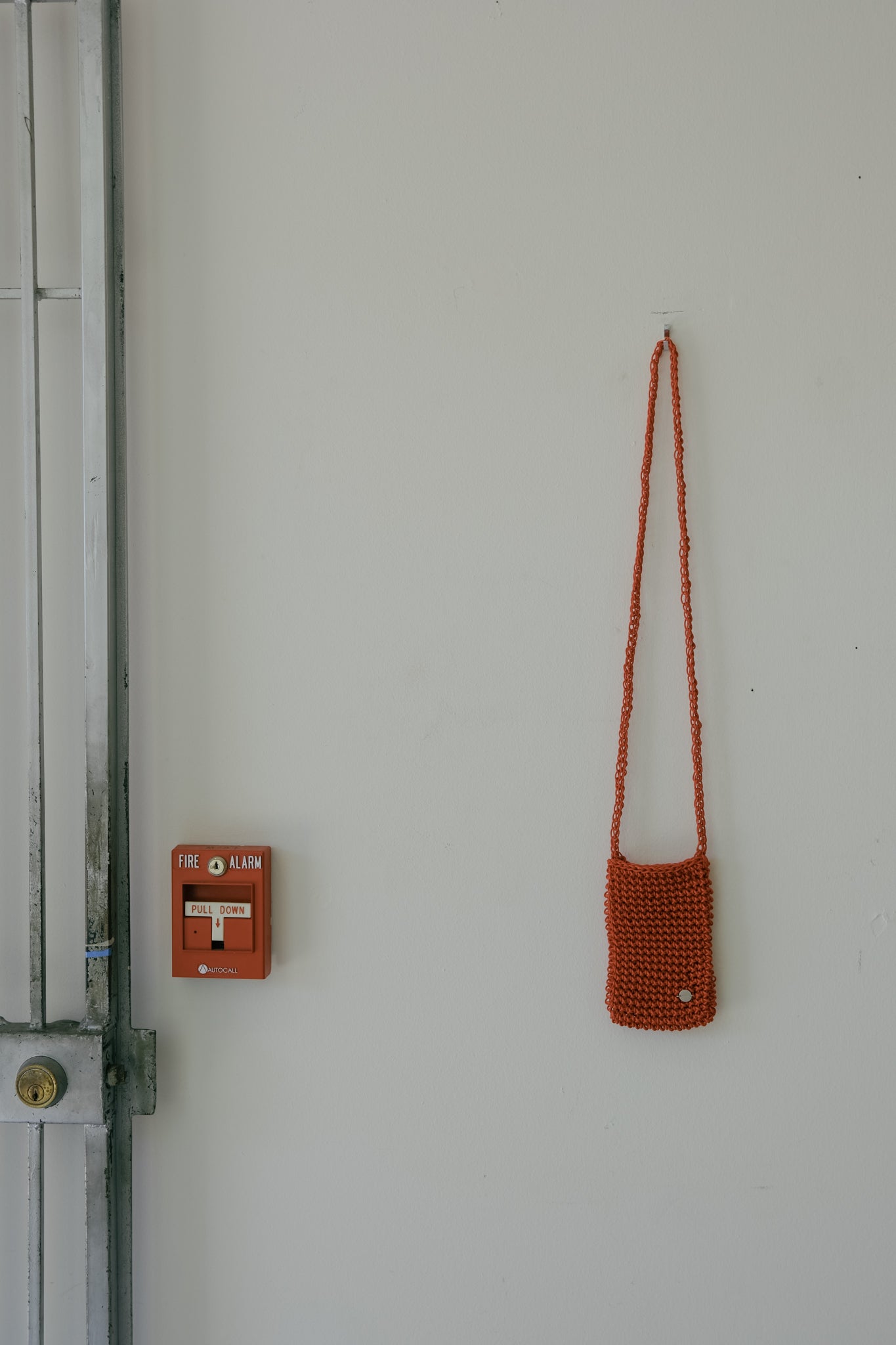 Mini Handmade Leather Net Bag (Red)