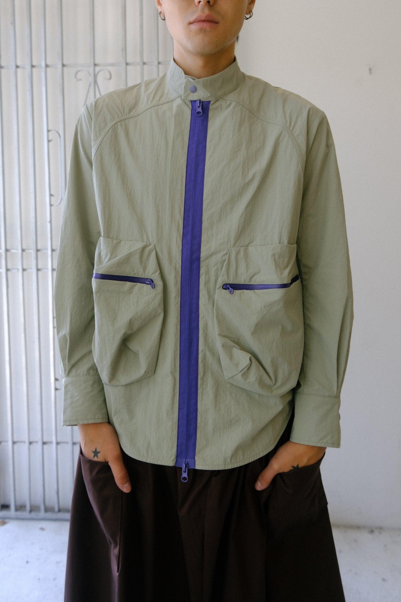Large Pocket Workshirt (Mint Gray)
