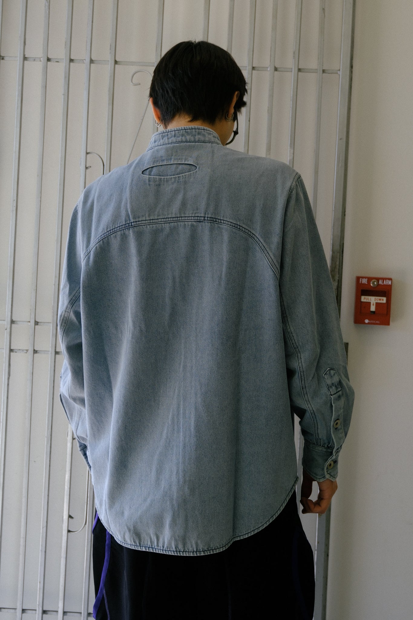 Washed Denim Long Sleeve Shirt
