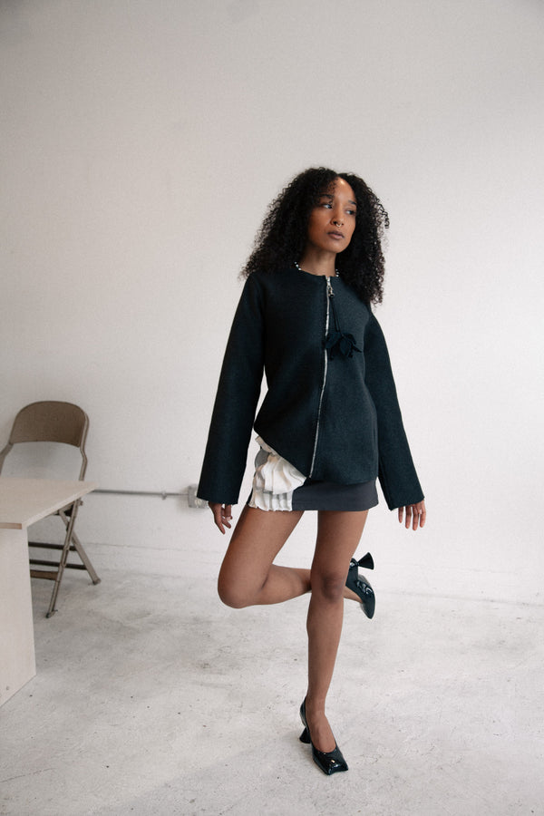 Wool Zip-up Floral Keychain